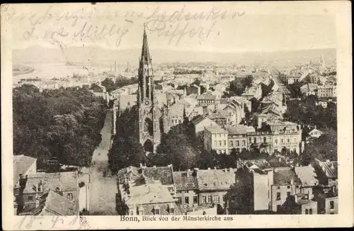 Ak Bonn am Rhein, Blick von der Münsterkirche