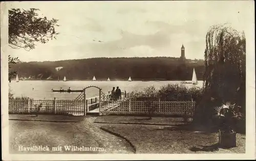 Ak Berlin Wilmersdorf Grunewald, Havel, Wilhelmturm