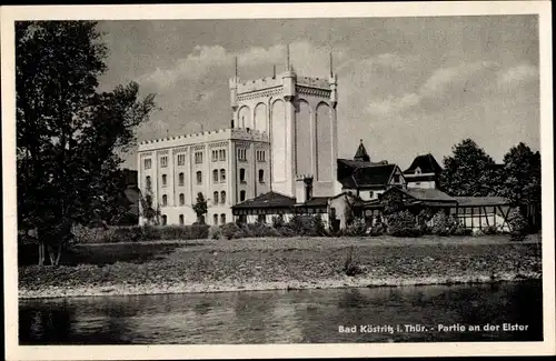 Ak Bad Köstritz in Thüringen, Partie an der Elster, Mühle