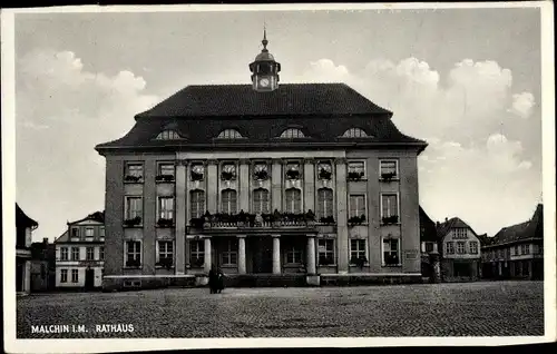 Ak Malchin in Mecklenburg, Rathaus