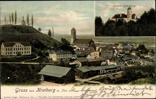 Ak Kraiburg am Inn Oberbayern, Totale, Schloss Gutenburg