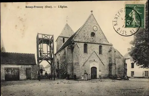 Ak Boissy Fresnoy Oise, L'Eglise