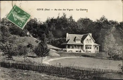 Ak Coye Oise, Au clos des Vignes, La Clairiere