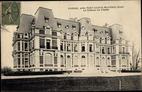 Ak Sarron Oise, Le Chateau de Villette