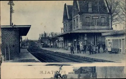 Foto Ak Oise Frankreich, Bahnhof, Gleisansicht, La Gare