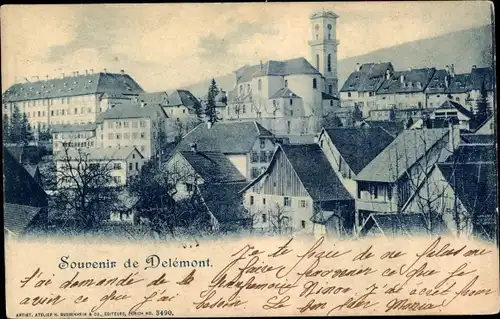 Ak Delsberg Delémont Kanton Jura, Teilansicht