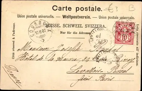 Ak Delsberg Delémont Kanton Jura, Teilansicht