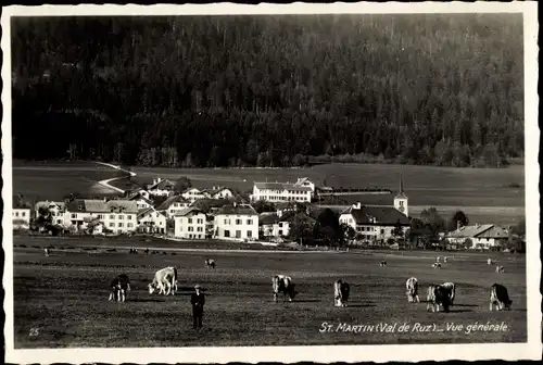 Ak St. Martin Val de Ruz Kanton Neuenburg Schweiz, Vue generale