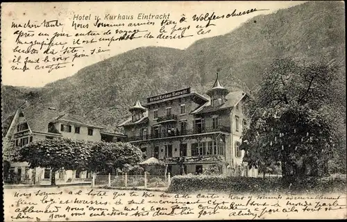 Ak Wolfenschiessen Kt. Nidwalden, Hotel und Kurhaus Eintracht