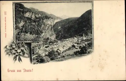 Ak Thusis Kanton Graubünden, Gesamtansicht