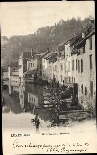 Ak Pfaffenthal Luxemburg, Gerberstraße, Flusslauf