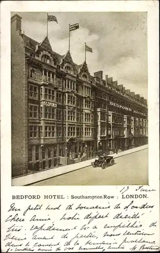 Ak London City England, Bedford Hotel, Southampton Row