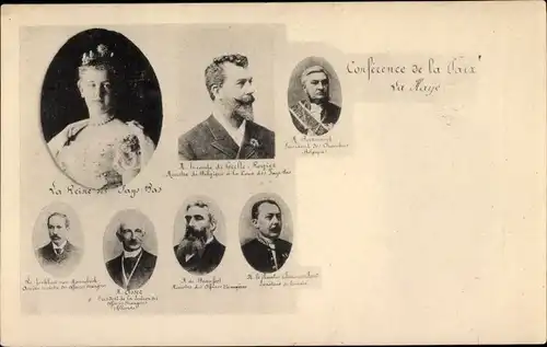 Ak La Haye Den Haag Südholland Niederlande, Conference de la Paix, Königin Wilhelmina