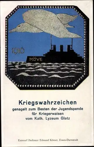 Ak Kłodzko Glatz Schlesien, Kriegswahrzeichen zum Besten der Jugendspende, Kath. Lyzeum