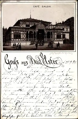 Vorläufer Litho Bad Elster im Vogtland, Café Salon