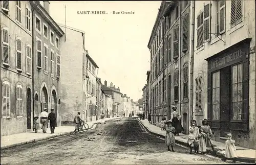 Ak Saint Mihiel Meuse, Rue Grande