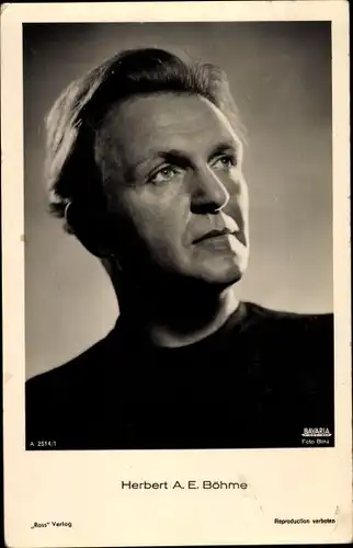 Ak Schauspieler Herbert A. E. Böhme, Portrait, Ross Verlag Nr. A 2514/1