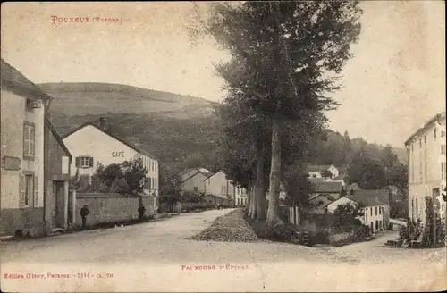 Ak Pouxeux, Vosges, Faubourg d'Epinal