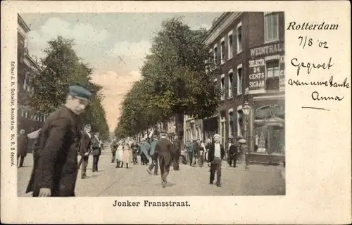 Ak Rotterdam Südholland Niederlande, Jonker Fransstraat