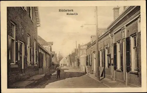 Ak Ridderkerk Südholland Niederlande, Molendijk