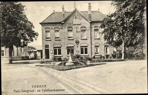Ak Vorden Gelderland Niederlande, Post.-Telegraaf - en Telefoonkantoor