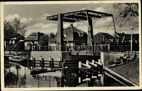 Ak Woerden Utrecht Niederlande, Rozenbrug