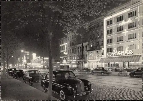 Ak Hamburg St. Pauli, Reeperbahn bei Nacht, Menke, Casino, Hotel