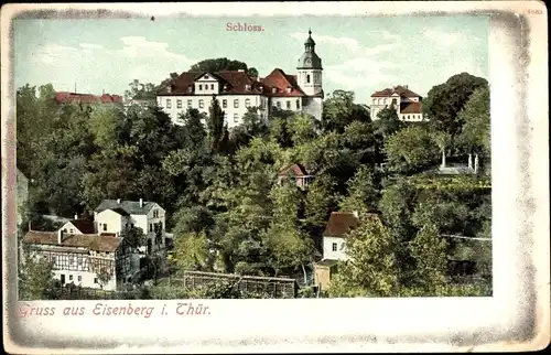 Ak Eisenberg in Thüringen, Teilansicht, Schloss