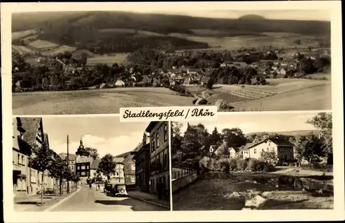 Ak Stadtlengsfeld in der Rhön Thüringen, Gesamtansicht, Straßenpartie