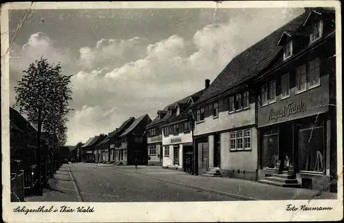 Ak Floh Seligenthal in Thüringen, Straßenpartie, Geschäft August Frank