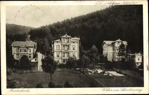 Ak Friedrichroda im Thüringer Wald, Villen am Schreibersweg