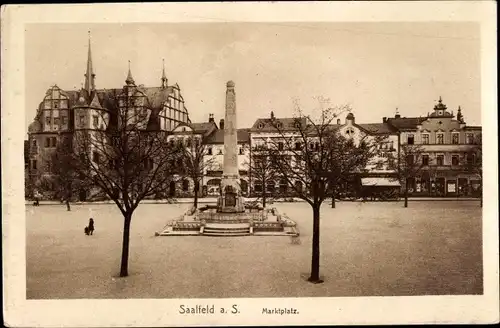 Ak Saalfeld in Thüringen, Marktplatz