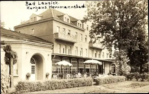 Ak Bad Lausick in Sachsen, Kurhaus Herrmannsbad, Außenansicht