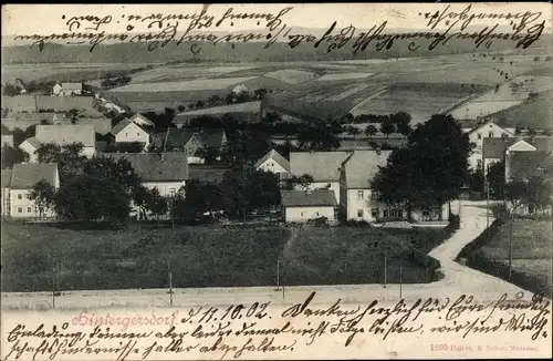 Ak Hartha Hintergersdorf Tharandt im Erzgebirge, Blick auf den Ort