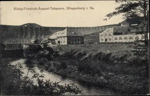 Ak Klingenberg in Sachsen, König Friedrich August Talsperre
