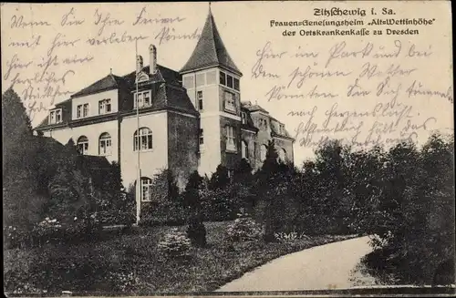 Ak Zitzschewig Radebeul Sachsen, Frauen Genesungsheim Altwettinshöhe