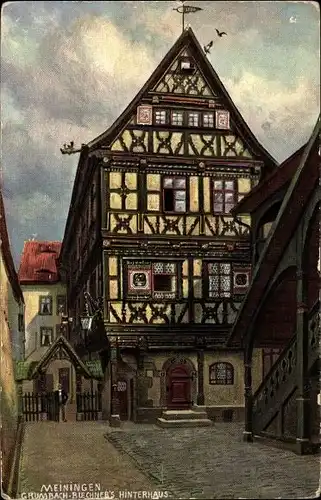 Ak Meiningen in Thüringen, Grumbach Büchner's Hinterhaus, Hofgebäude, Georgstraße 20