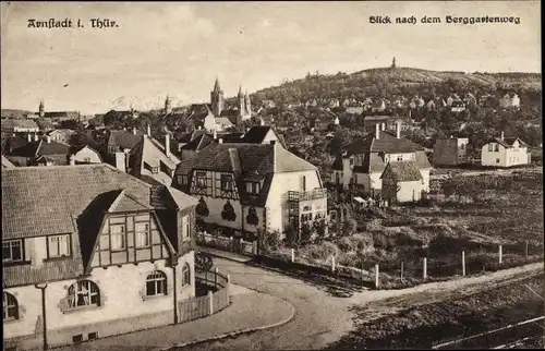 Ak Arnstadt in Thüringen, Blick nach dem Berggartenweg