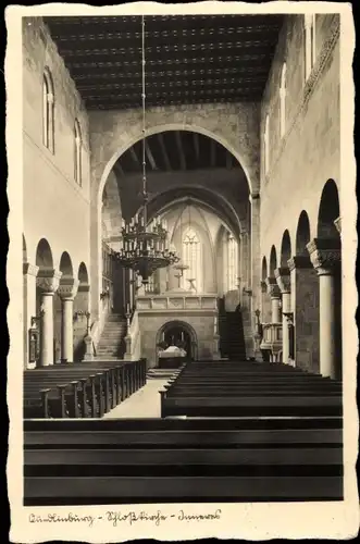 Ak Quedlinburg im Harz, Schlosskirche, Inneres