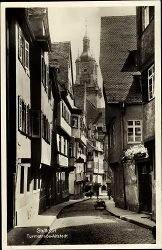 Ak Stuttgart in Württemberg, Turmstraße, Altstadt