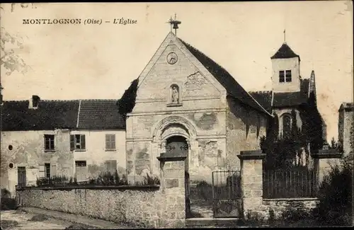 Ak Montlognon Oise, L'Eglise