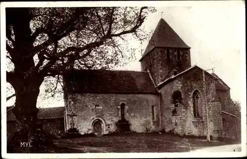 Ak Châlus Haute Vienne, Église Saint-Étienne de Lageyrat