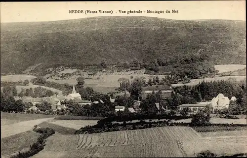 Ak Nedde Haute Vienne, Vue générale, Montagne du Met
