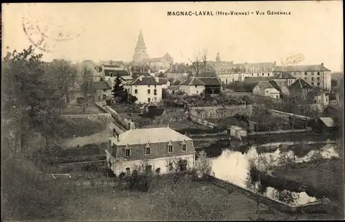 Ak Magnac Laval Haute Vienne, Vue Generale