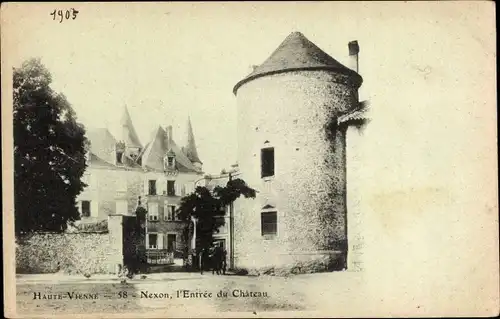 Ak Nexon Haute Vienne, l'Entrée du Château