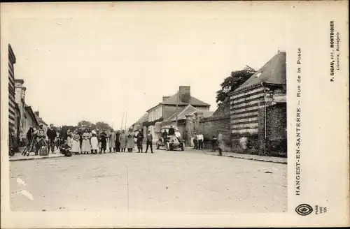 Ak Hangest en Santerre Somme, Rue de la Poste