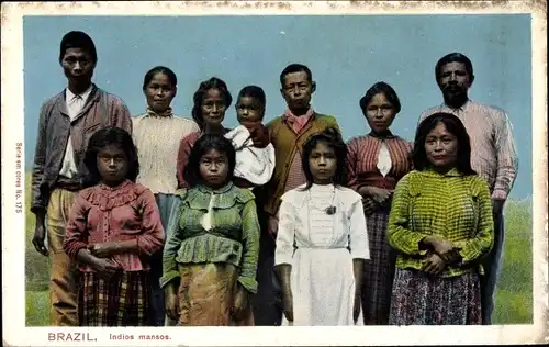 Ak Santos Brasilien, Indios nos Arredores, Gruppenfoto