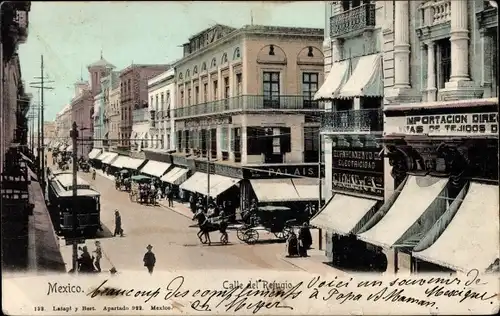 Ak Ciudad de Mexico Mexiko, Calle del Refugio