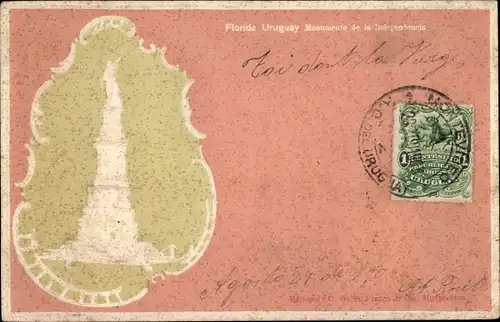 Ak Florida Uruguay, Monumento de la Independencia