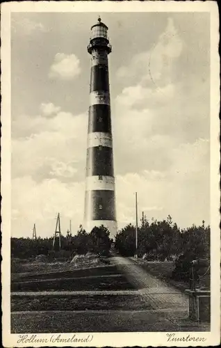 Ak Hollum Ameland Friesland Niederlande, Vuurtoren, Leuchtturm